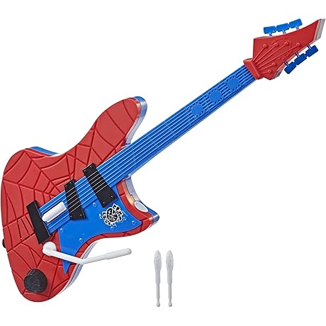 Marvel Spider-Man Across The Spider-Verse Spider-Punk Web Blast Toy Guitar for Boys...