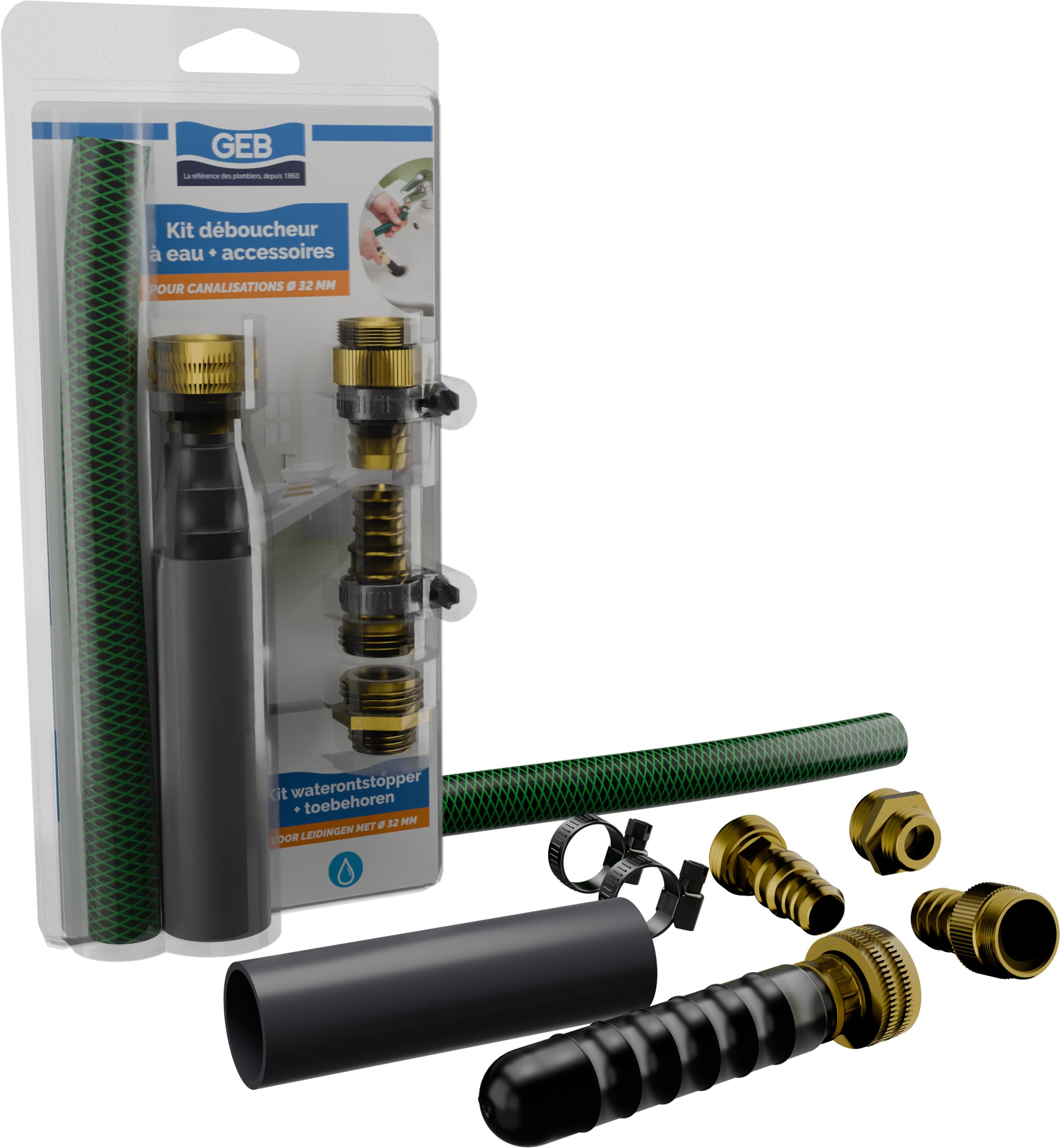 Abflussreiniger für Wasserleitung von 32 bis 40 mm