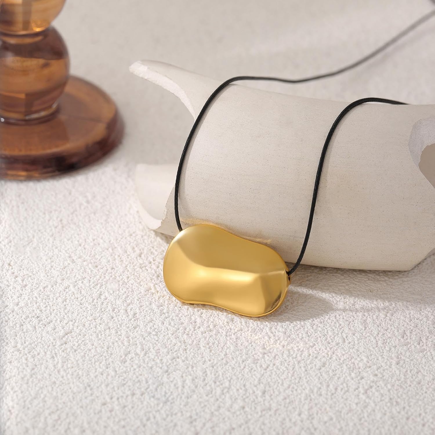 Frodete Statement Necklace for Women Chunky Gold Necklaces Long Pendant Necklace Boho Necklaces Gold Pendant Jewelry Cowboy Chic Style Cowgirl Outfit - Image 5