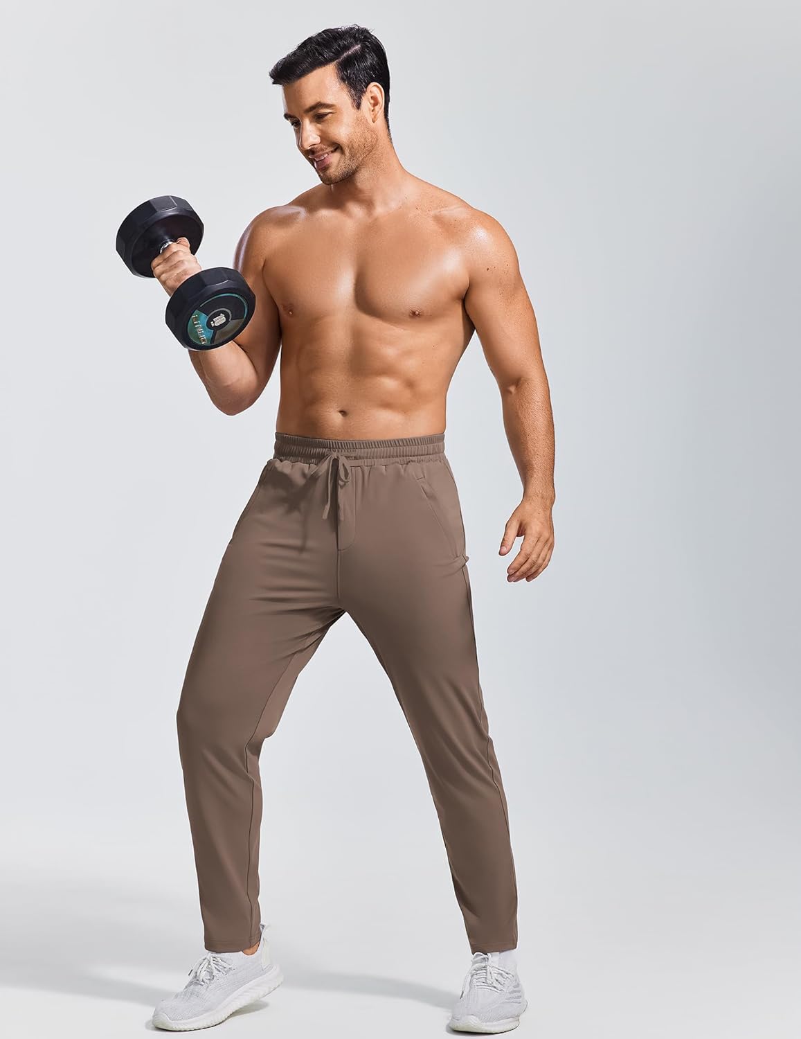 PINSPARK Mens Joggers with Zipper Pockets Lightweight Athletic Track Pants Quick Dry Workout Gym Sweatpants for Men - Image 3