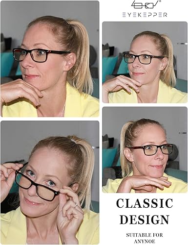 Miniatura 2 de Eyekepper - Anteojos de lectura de estilo clásico, Negro MarrónAnti-UV, 1