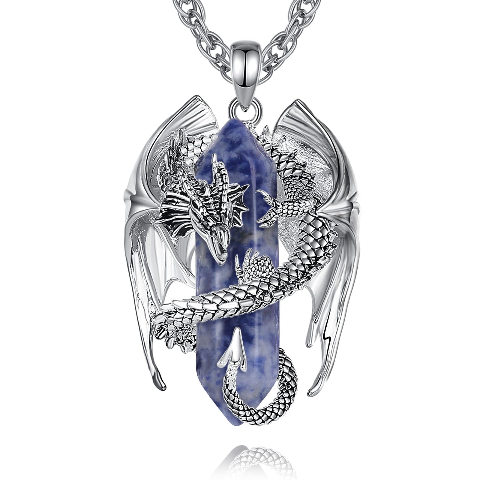 Oud-Romeins Ketting met draad-omwikkelde paarse glazen kralen