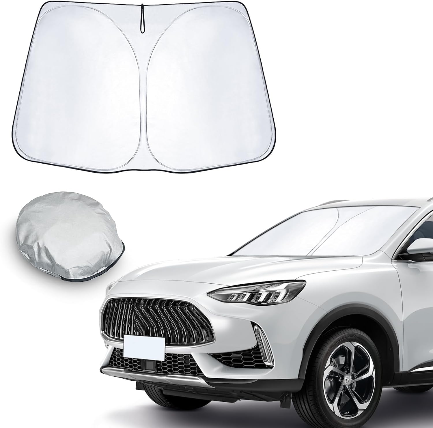 CDEFG compatible con MG HS EHS Plug-in Hybrid 2018-2024 Parasol delantero parabrisas accesorios de automóvil CDEFG compatible con MG HS EHS Plug-in Hybrid 2018-2024 Parasol delantero parabrisas accesorios de automóvil