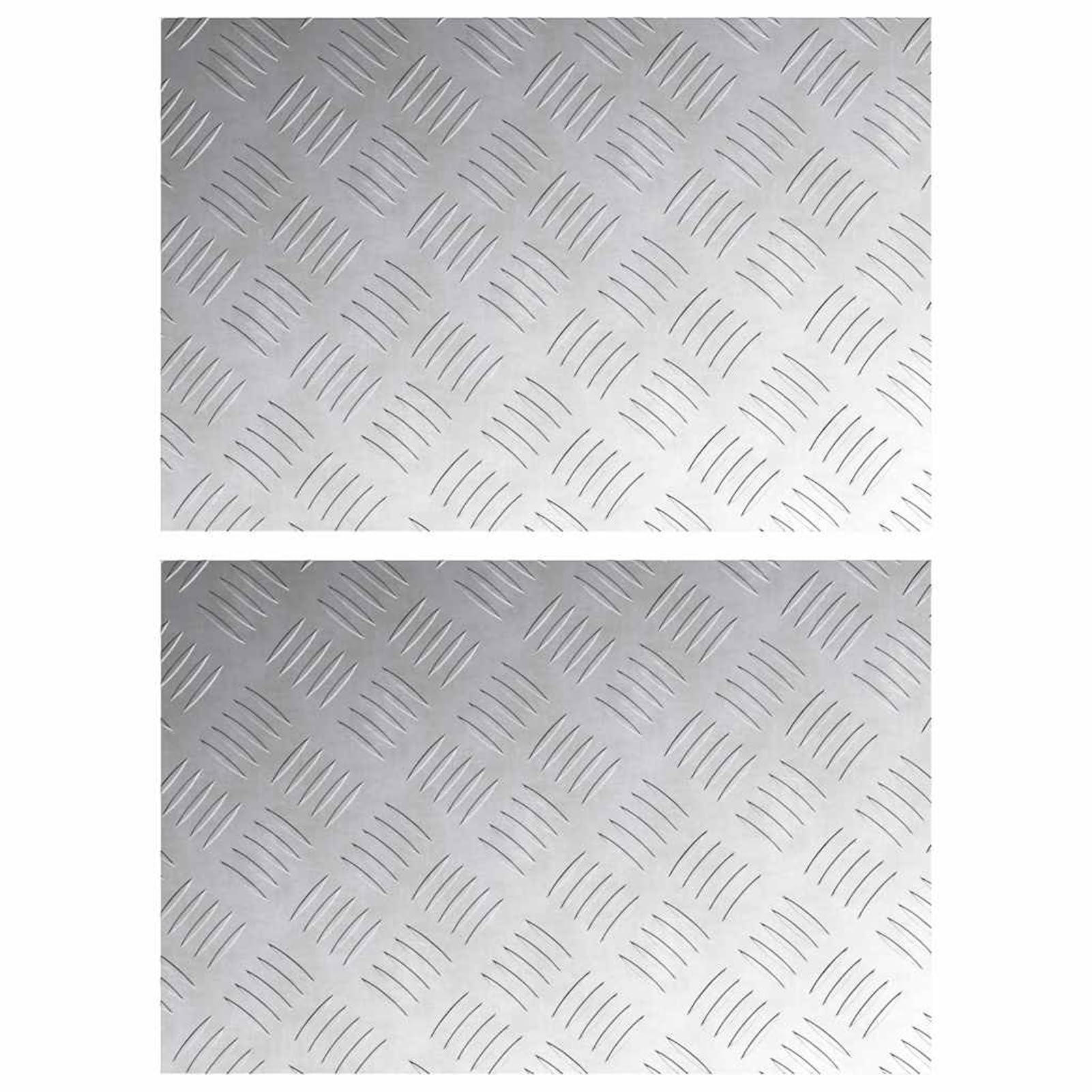 Gradini per Scale 2 PCS Argento 60 x 40 cm Alluminio
