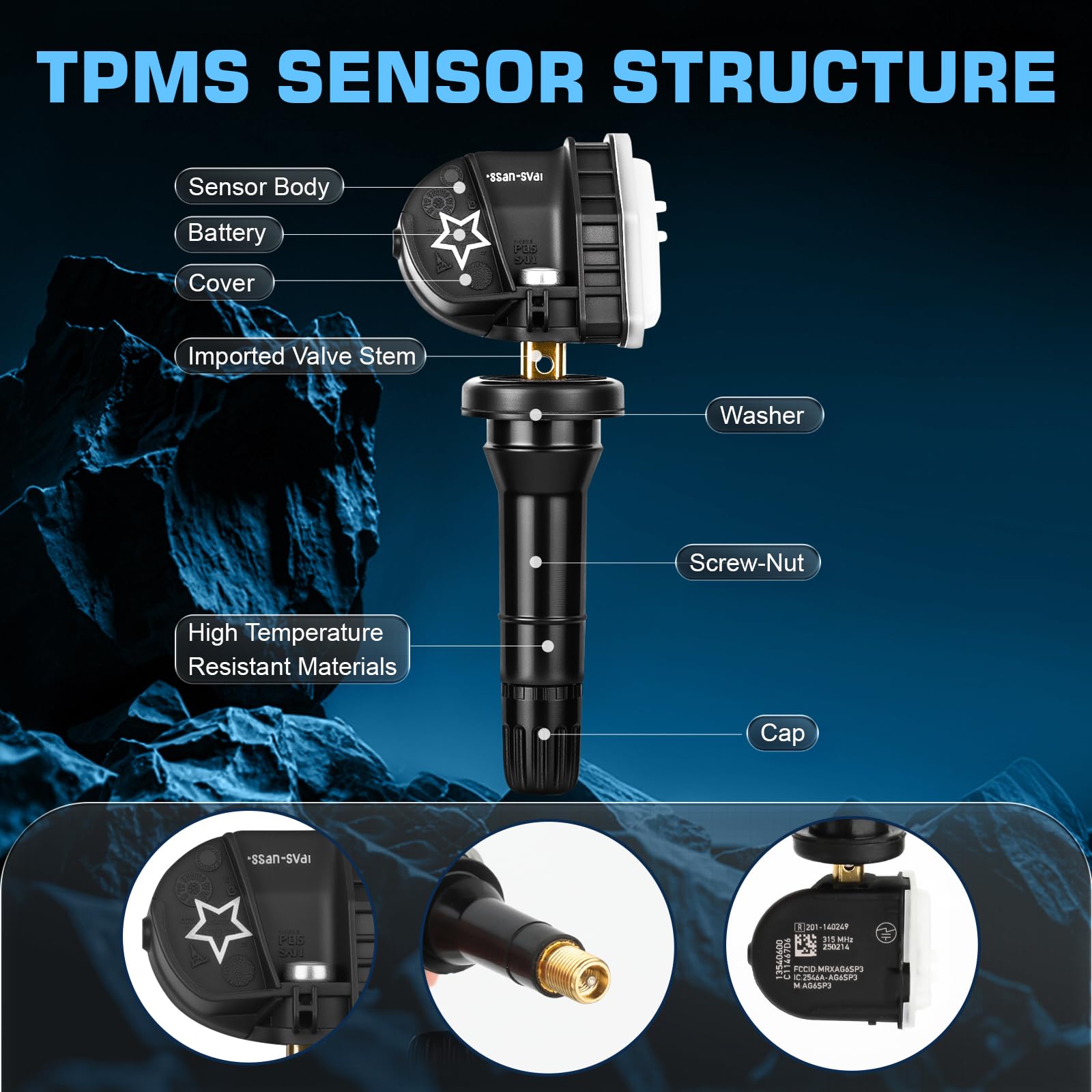 Amazon.co.jp: 4個 TPMS タイヤ空気圧センサー 13540600 シボレー用