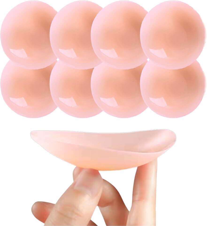 Combo 04 Pares de Protetor De Mamilo Tapa Bico do Seio Aréola Flexível Silicone Reutilizável Lavável Adesivo