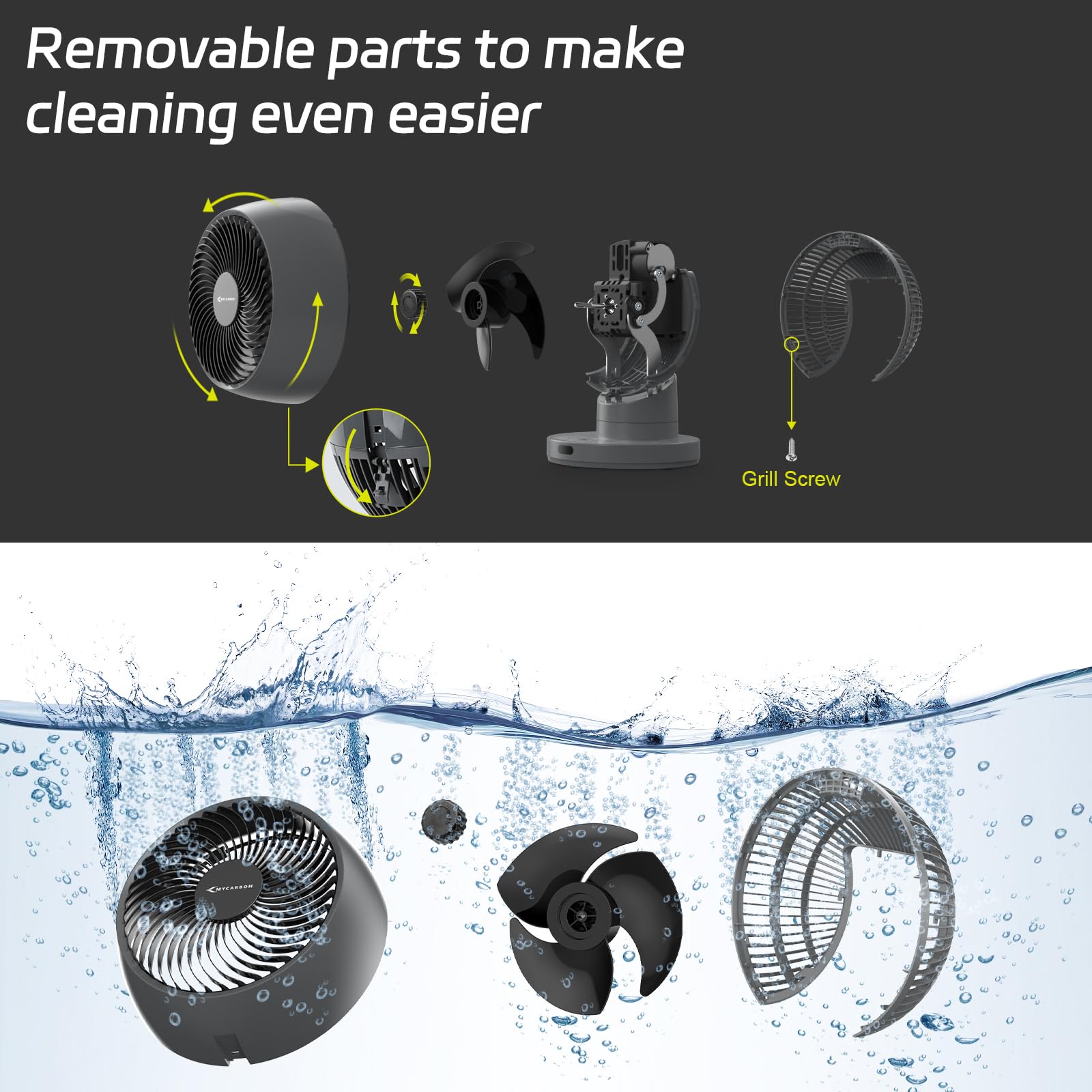 Ventilateur 4UMOR Ultra Silencieux 20dB - 1850m³/h - Télécommande - Moteur DC - Oscillation 3D