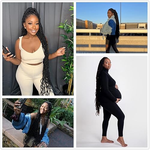 Miniatura 7 de 36 pulgadas 6 paquetes de cabello de ganchillo suave de 36 pulgadas mechones enteros no extendidos extensiones de pelo sintético súper ligeras