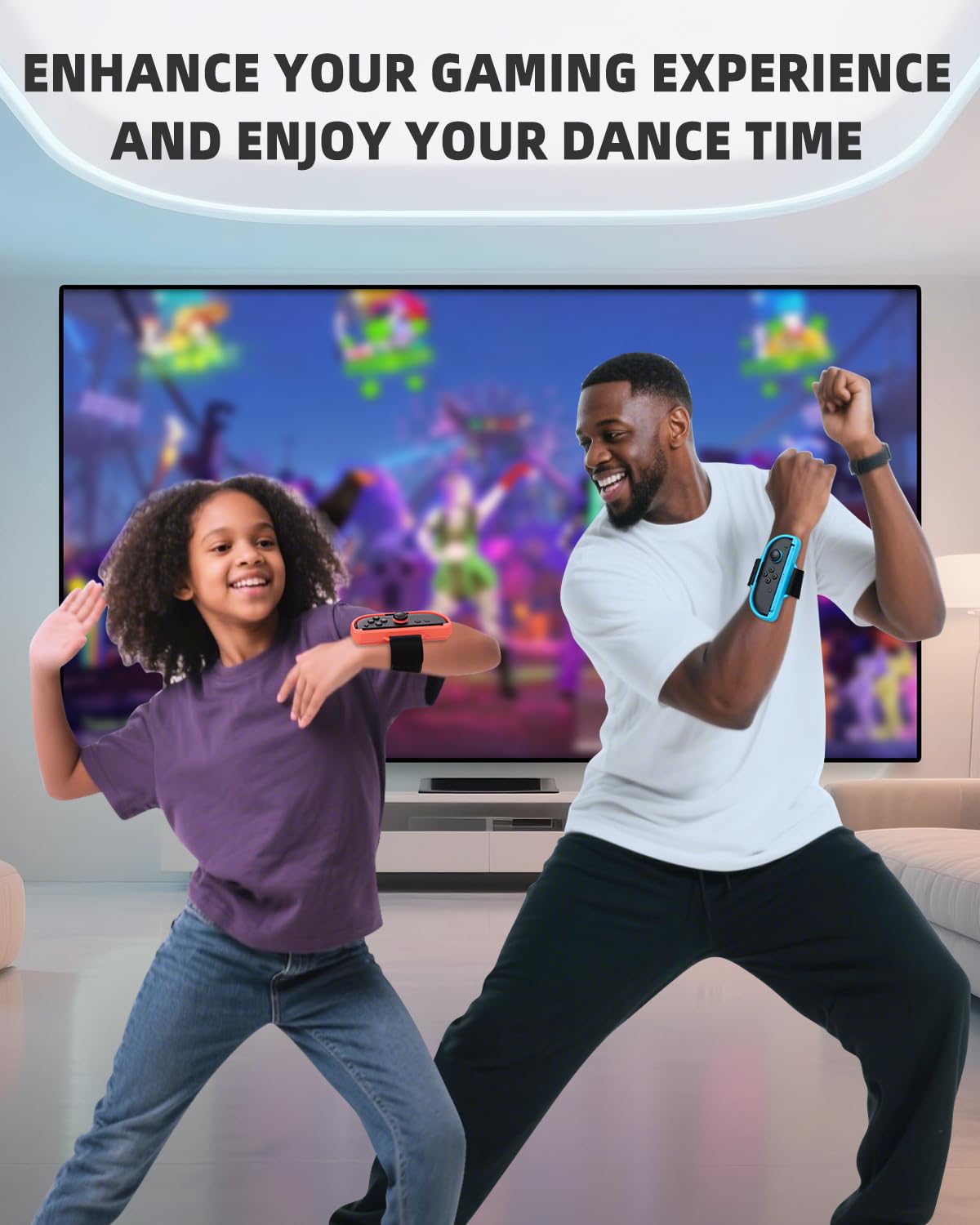 KOVA Armband Straps für Nintendo Switch 2/Switch 1/OLED (Hellblau & Hellrot) für JoyCon 2, Just Dance 2026/2025/2024, Zumba Burn it Up (2 Packungen)