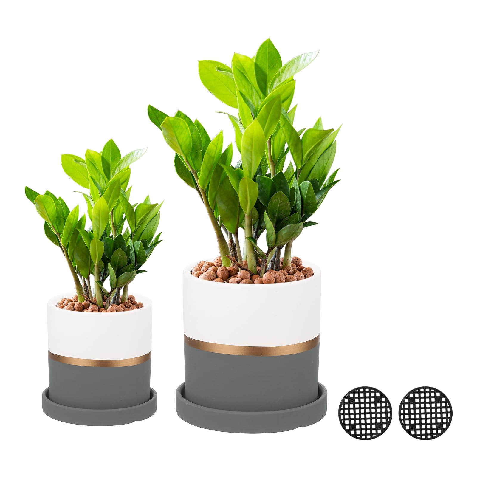 Pots de fleurs en céramique PATIKIL 15cm pour plantes succulentes et herbes