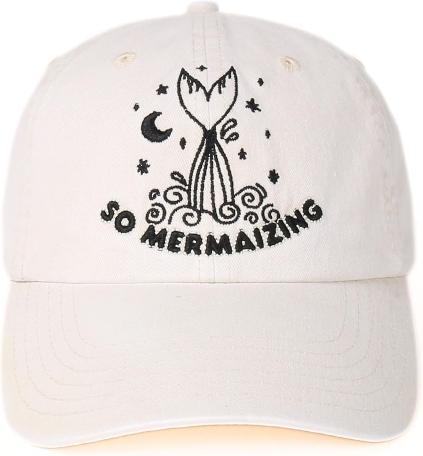 InnoBeta Mermaid Gifts for Women Adult Adjustable Embroidered Hat Cute Cap for Mermaid Lover Birthday Christmas