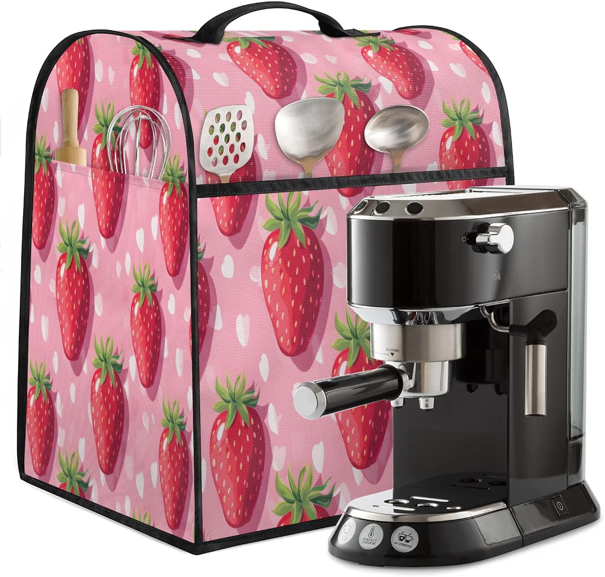 Strawberries Spots Stand Mixer Cover Compatible with 6-8 Quarts Mixer Kitchen Mixer Cover Fits Tilt Head & Bowl Lift Dust Cover of Coffee Machine