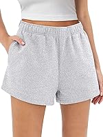 AUTOMET Women's High Waist Sweat Shorts - Soft Breathable Athletic Running Shorts for Summer Workouts & Casual Lounge