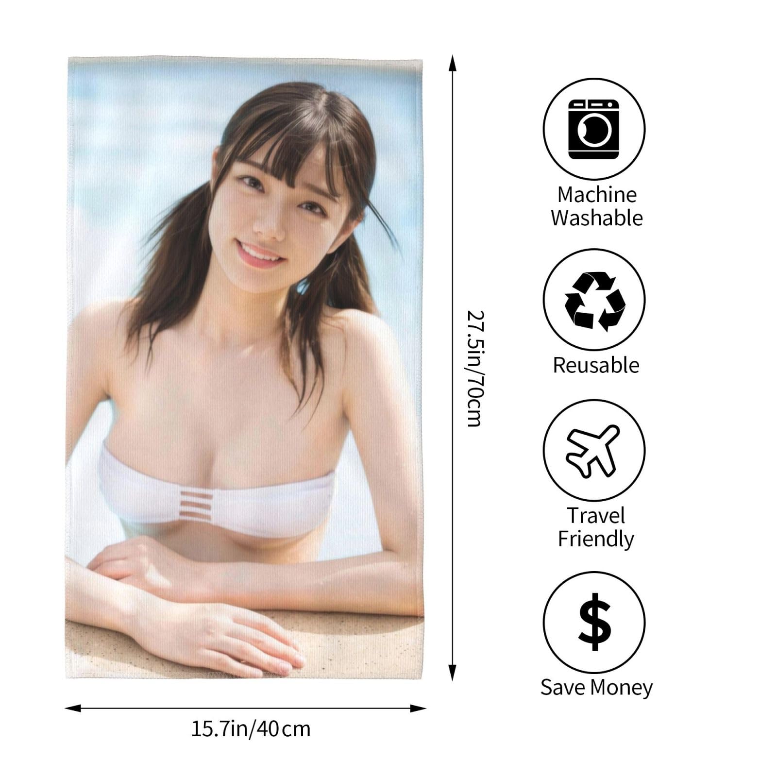 Amazon｜写真 宮下玲奈 (9) 速乾タオル 肌にやさしいタオル スポーツ