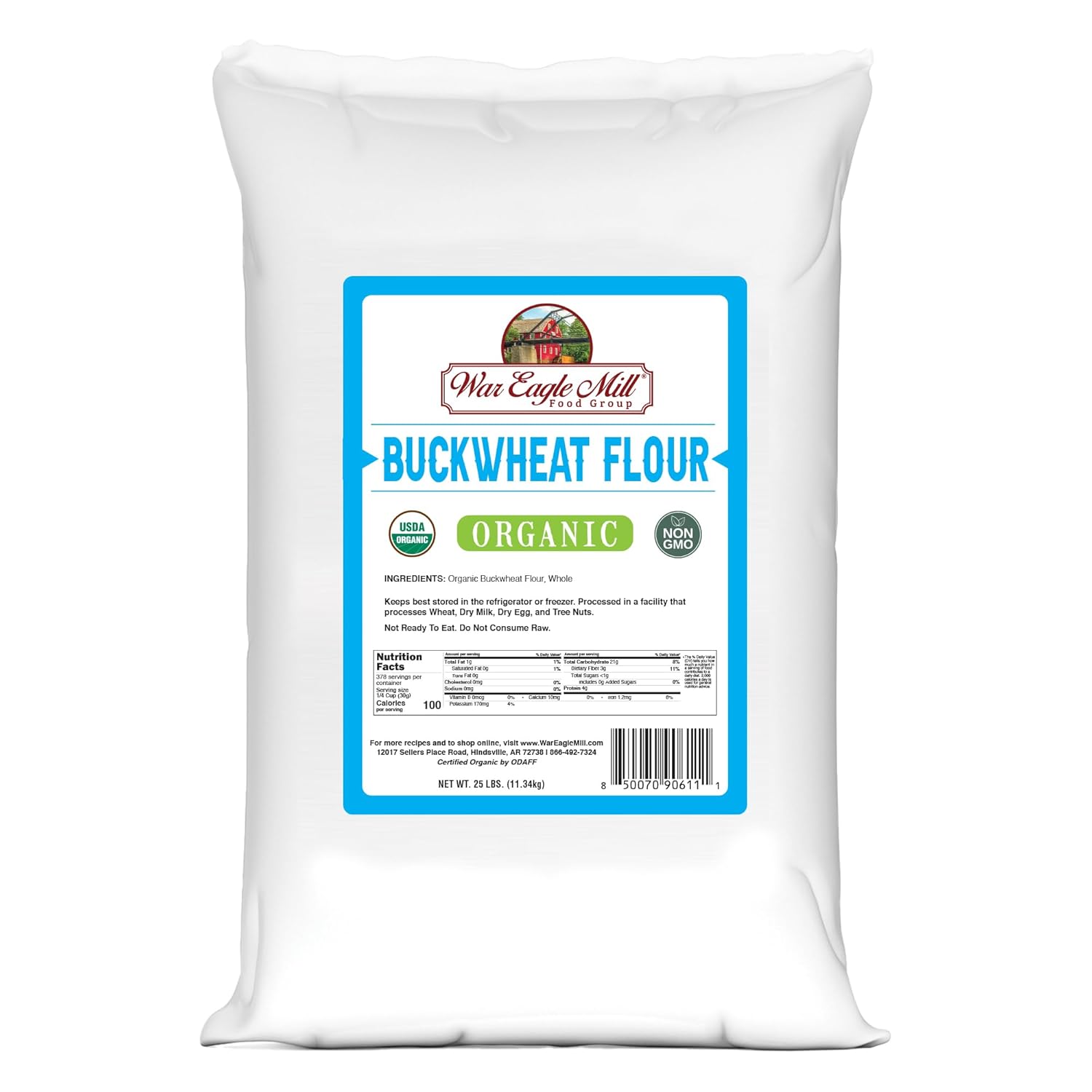 War Eagle Mill Organic Buckwheat Flour, 25 Pounds