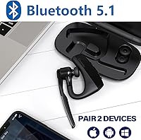 Vista 5 de CONAMBO Auriculares Bluetooth V5.1, 16 horas HD Talktime CVC8.0 Dual Mic Cancelación de Ruido Manos Libres Auricular Bluetooth para Teléfono Celular