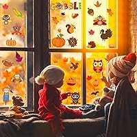 Vista 16 de Christmas Window Clings Xmas Decor - 90 PCS Reusable Double Sided Static Window Stickers - Merry Christmas Gel Decals for Xmas Decorations Indoor