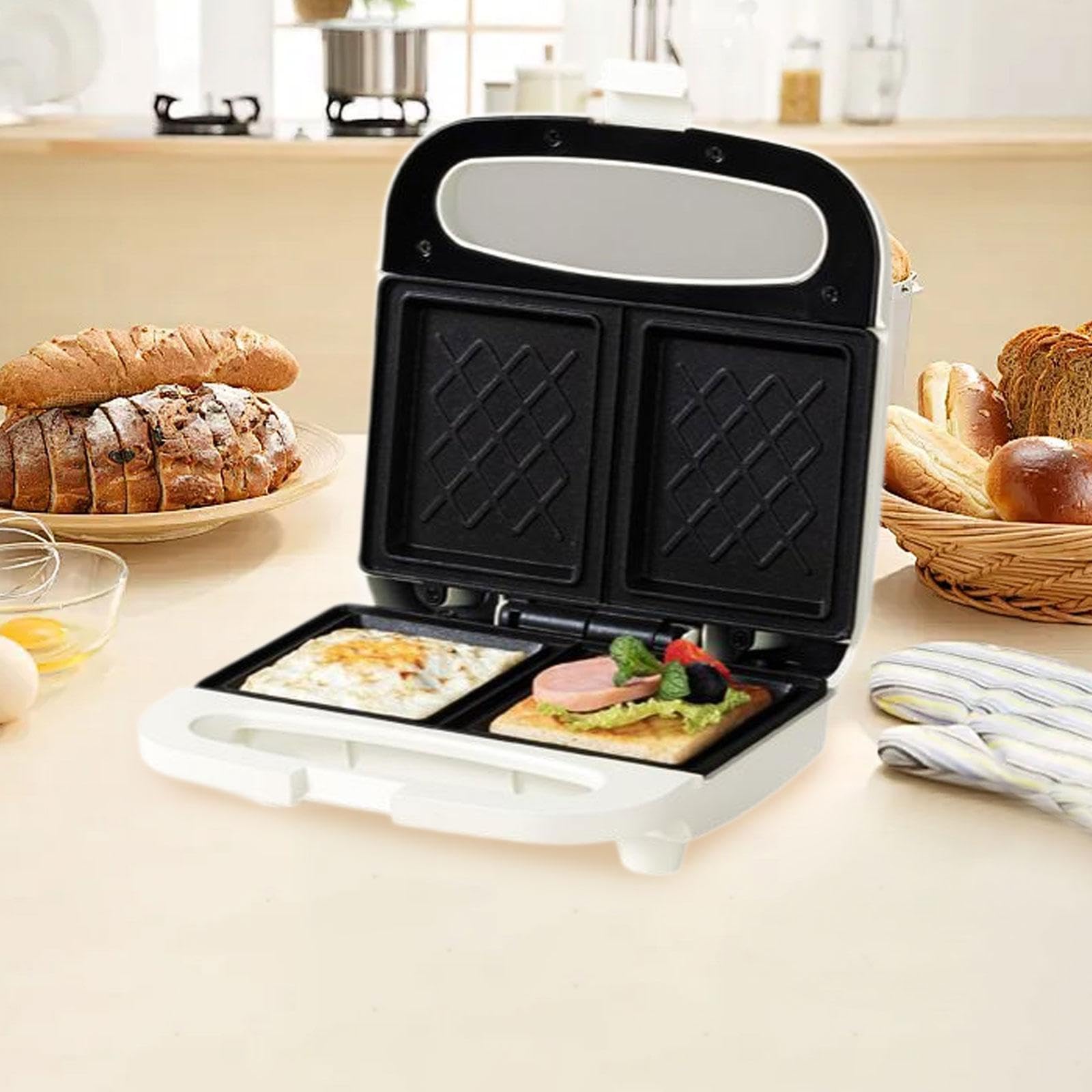 perfk Máquina para Hacer sándwiches, Utensilios de Cocina, fácil de Usar, para Hacer Hamburguesas, Desayuno, panqueques, Hamburguesas, Carne y