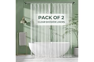 AmazerBath Shower Curtain Liner 2-Pack: Extra Long, Waterproof Protection for Your Shower