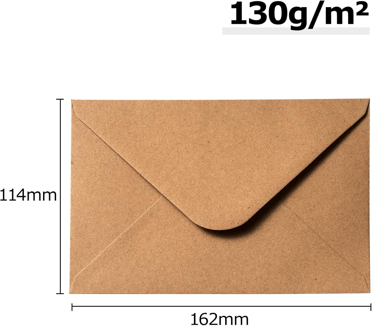 Noa Home Deco envelopes (100 pieces) antique kraft paper/no window - C6-162 x 114 mm, wraps, close, NHD06 - Image 5