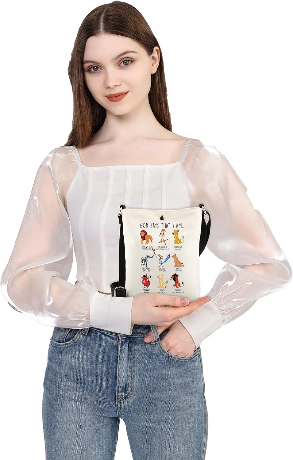 WSNANG Animal Merch Animal Lion Crossbody Bag Cartoon Movie Characters Shoulder Bag Movie Fans Gift - Image 2