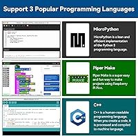 Vista 4 de SunFounder Starter Kit for Raspberry Pi Pico with 40 Projects Online Tutorials, MicroPython C Piper Make Code, One-Stop Learning Electronics and