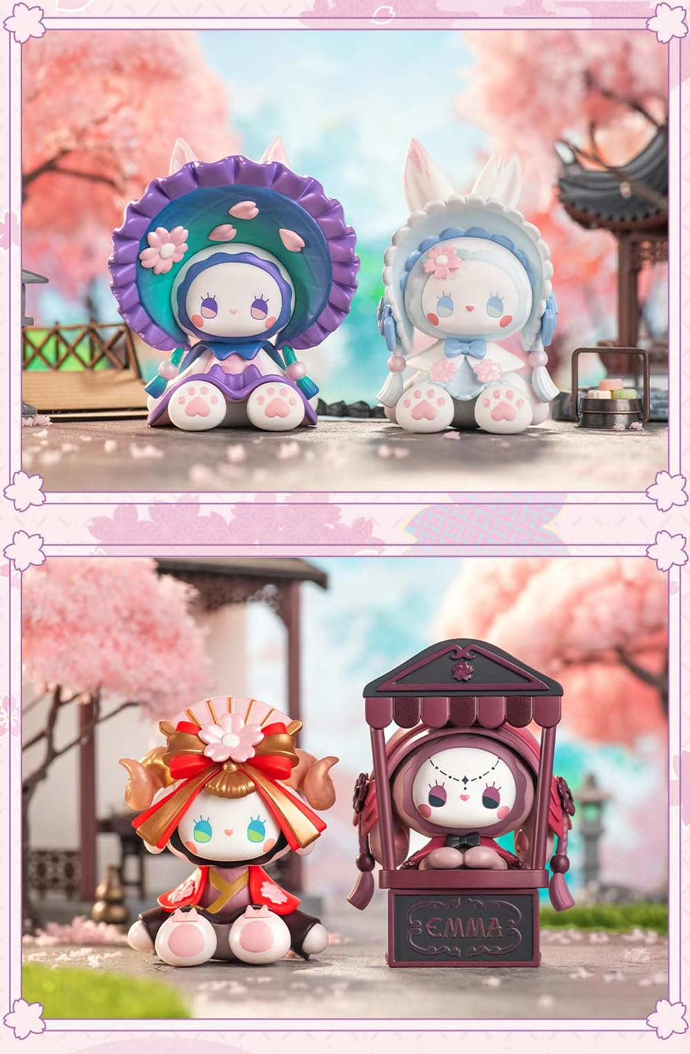 tairuibao Emma Evening Cherry Blossom Series Blind Box Figures 1PC Cute Collectible Toys Home Decorations, Holiday Birthday Gifts