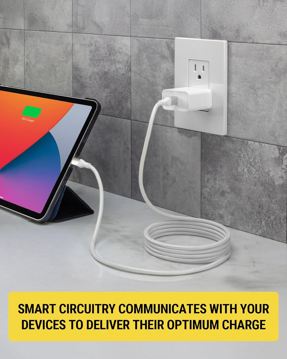 Scosche PowerVolt 20W USB-C Charger Block, Type-C Charger Fast Charging Power Adapter Plug Compatible with Apple iPhone 16/15/14/13/12 Series, iPad and Android, Cell Phone Wall Chargers 2 Pack, White
