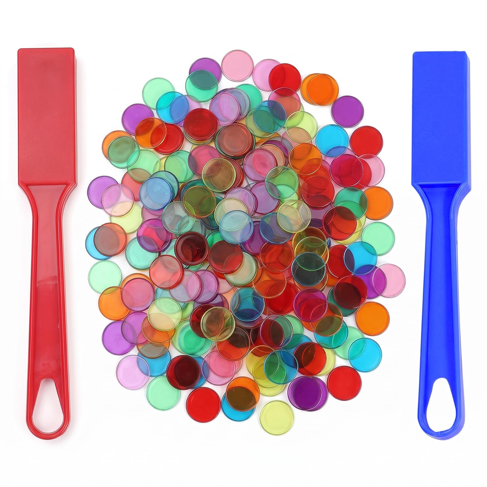 200 PCS Kit De Bingo Magnétique mit 2 Bâtons De Bingo Magnétiques Jeton Loto Magnetique Couleur Jeu Éducatif pour Enfants et Accessoire Pratique Familles Groupes Activités