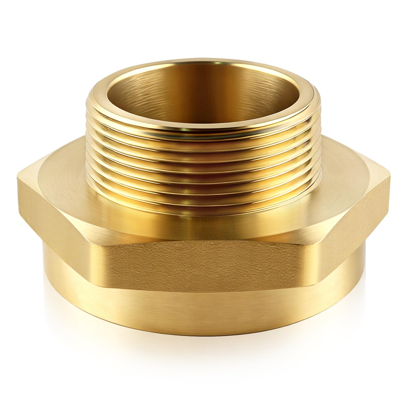 Fire Hose Adapter, 2-1/2" NST （NH）Female x 2" NPT Male Hex Fire Reducer
