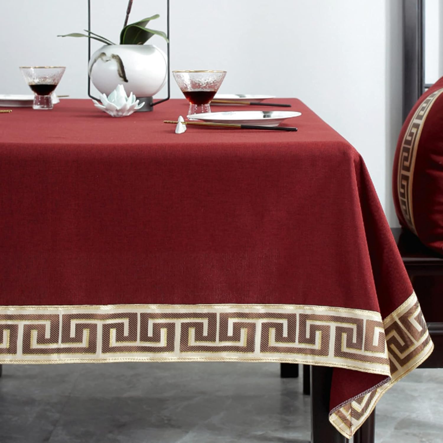 最も テーブルクロス テーブルカバー テーブル クロス おしゃれ コットンリネン マルチカバー 130 180cm 中華風 和風 モダン インテリア 正方形 長方形 赤い１ 汚れ防止 より上質 お手入れ簡単 テーブルマット サイズ別 食卓カバー 保護カバー Glm Co Il