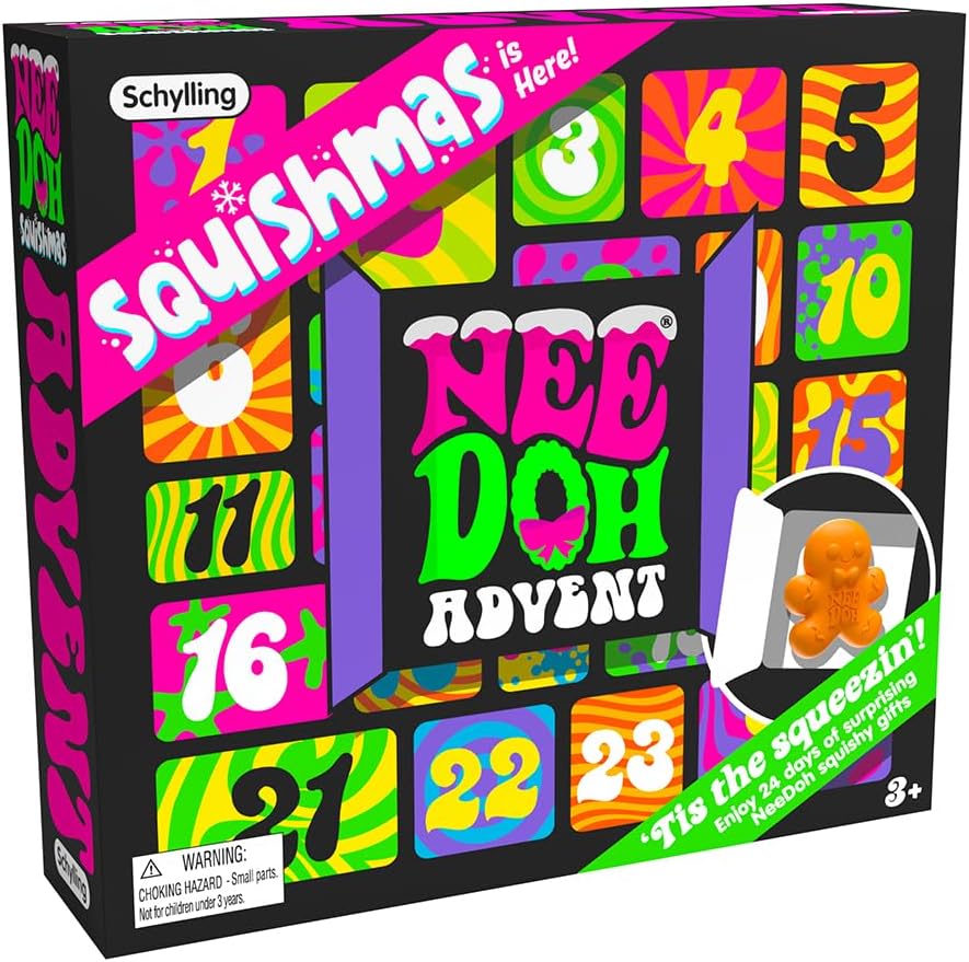 Amazon.com: NeeDoh - 24 Piece Mini Squishy Advent Calendar - Soft