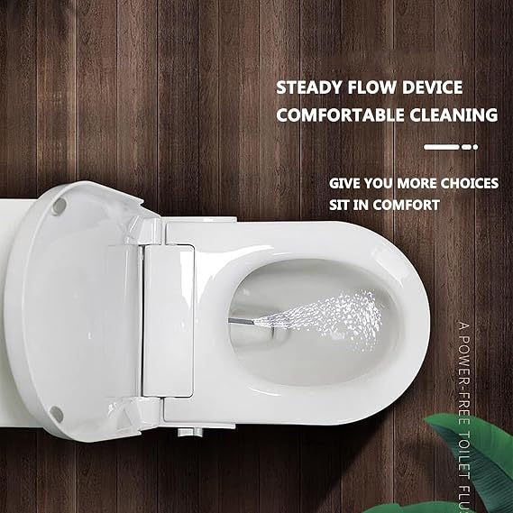 Hot & Cold Dryer Smart Toilet Seat, Electric Bidet Smart Toilet Seat Cover W/Nozzle Self-Cleaning