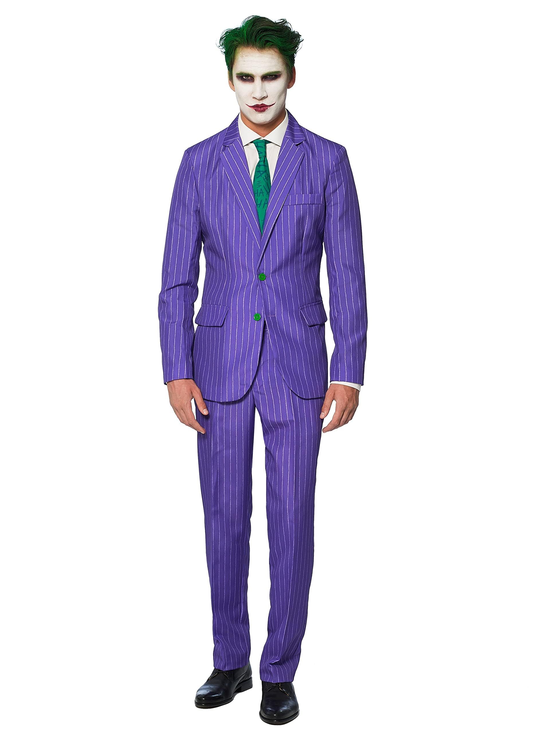 Suitmeister Men's The Joker Suit Halloween Costumes For - Adult Suits Include Jacket Pants & Tie The Joker M