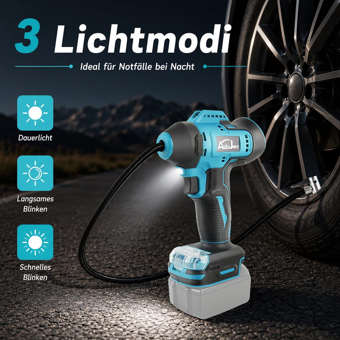 160 PSI Akku Kompressor Kompatibel mit Makita 18V Akkus ohne Akku