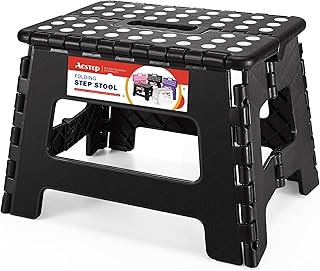 ACSTEP Folding Step Stool 9'' Tall Kids Step Stool Holds Up to 300 lb Plastic Foldable Step Stools for Kids Non-Slip Surfa...