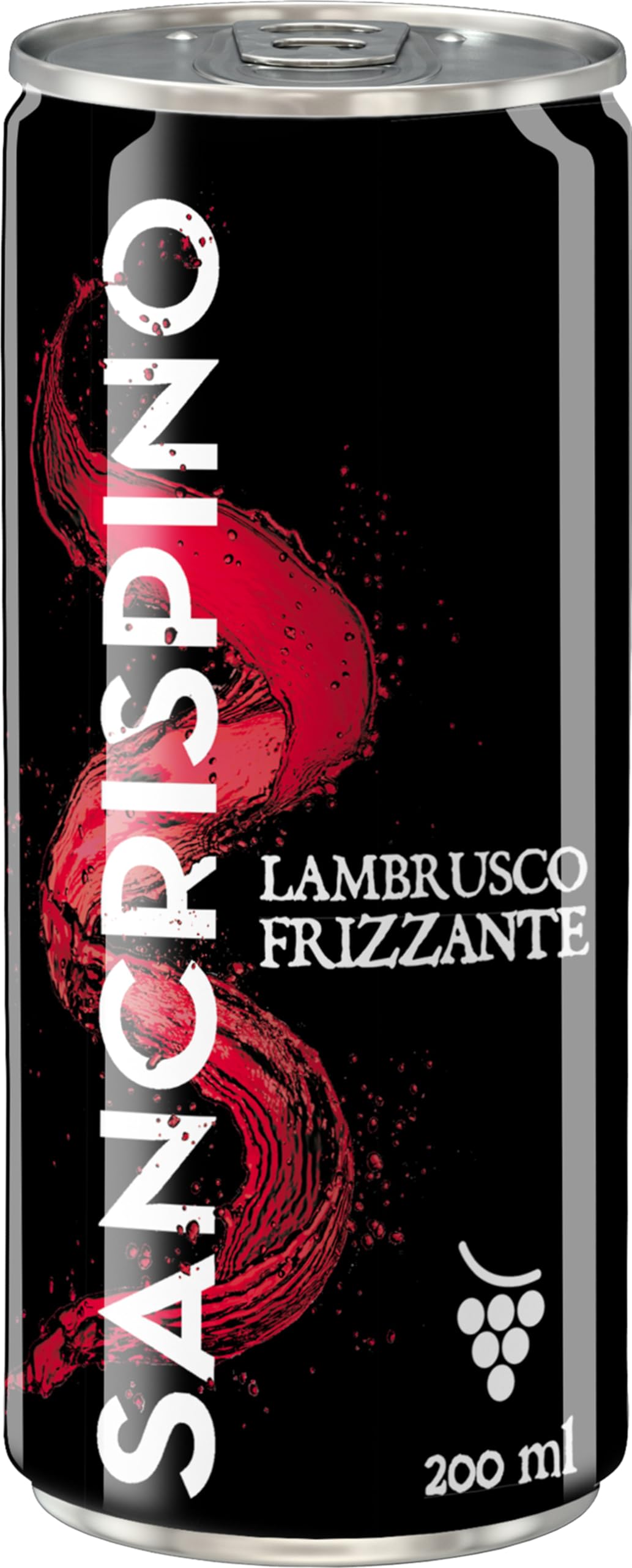 Sancrispino Lambrusco Emilia IGP Frizzante Vino in Lattina, 200 ml, 24 pezzi
