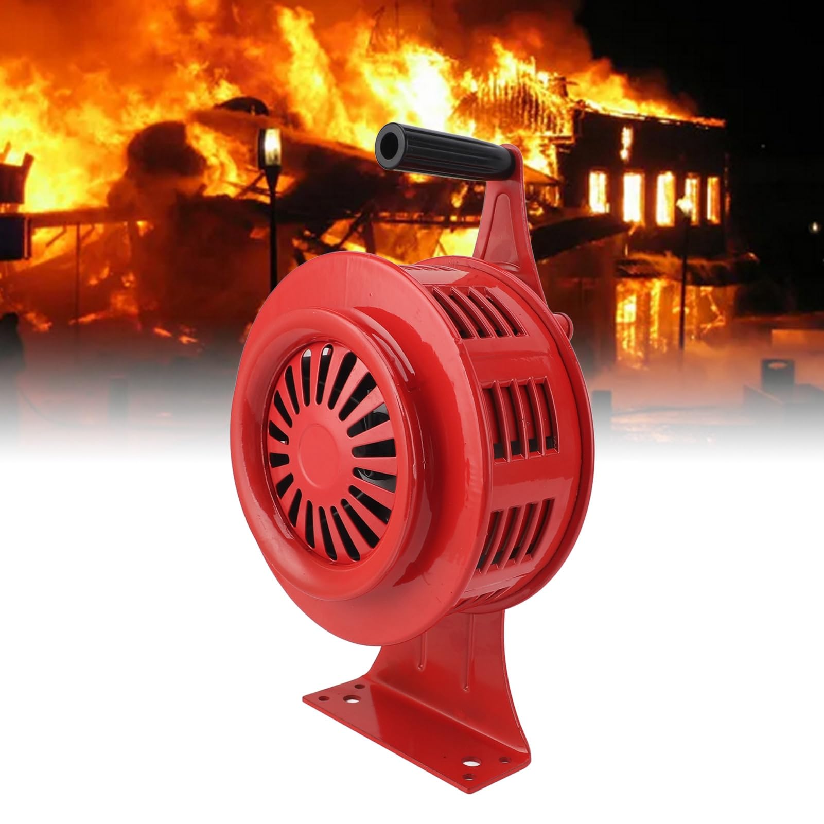 Sirena Ad Alto Volume da 125 DB a Manovella con Volume Regolabile per le Emergenze, Allarme Sonoro Impermeabile Ad Azionamento Manuale Realizzato in Lega di Alluminio per