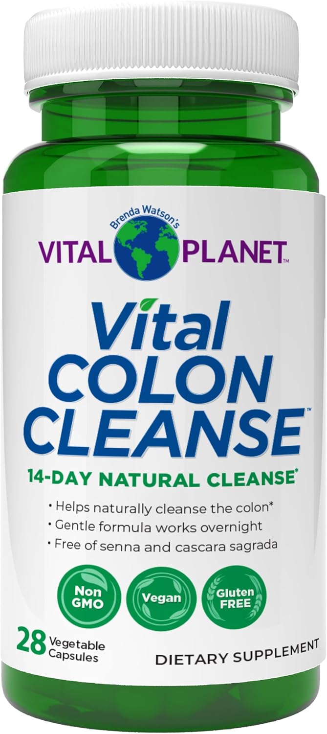 Vital Planet – Vital Colon Cleanse 14-Day Colon Cleanser and Detox with Magnesium Hydroxide, Slippery Elm, and Aloe for Digestive Health Support, Occasional Constipation, and Bloating 28 Capsules Vital Planet – Vital Colon Cleanse 14-Day Colon Cleanser and Detox with Magnesium Hydroxide, Slippery Elm, and Aloe for Digestive Health Support, Occasional Constipation, and Bloating 28 Capsules
