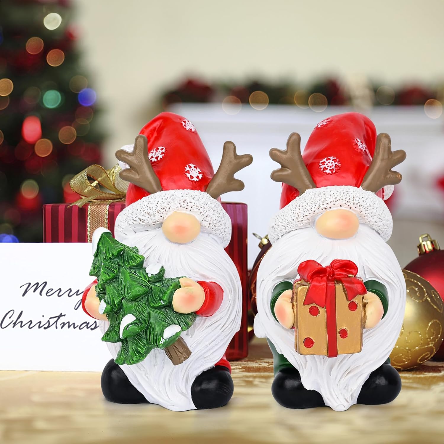 Mayhopei 2Pcs Christmas Gnomes Decorations 4.7''H Cute