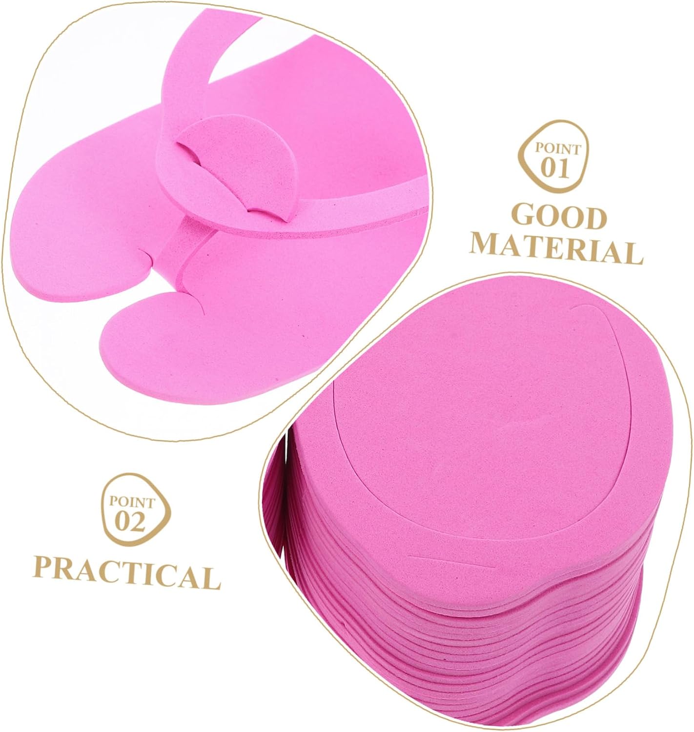 KOMBIUDA 24pairs Women Disposable Slippers Hotel Spa Slippers Single Use Travel Folding Eva House