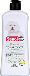 Sanol Dog Shampoo Tonalizante De Pelos Claros 500 Ml Branco