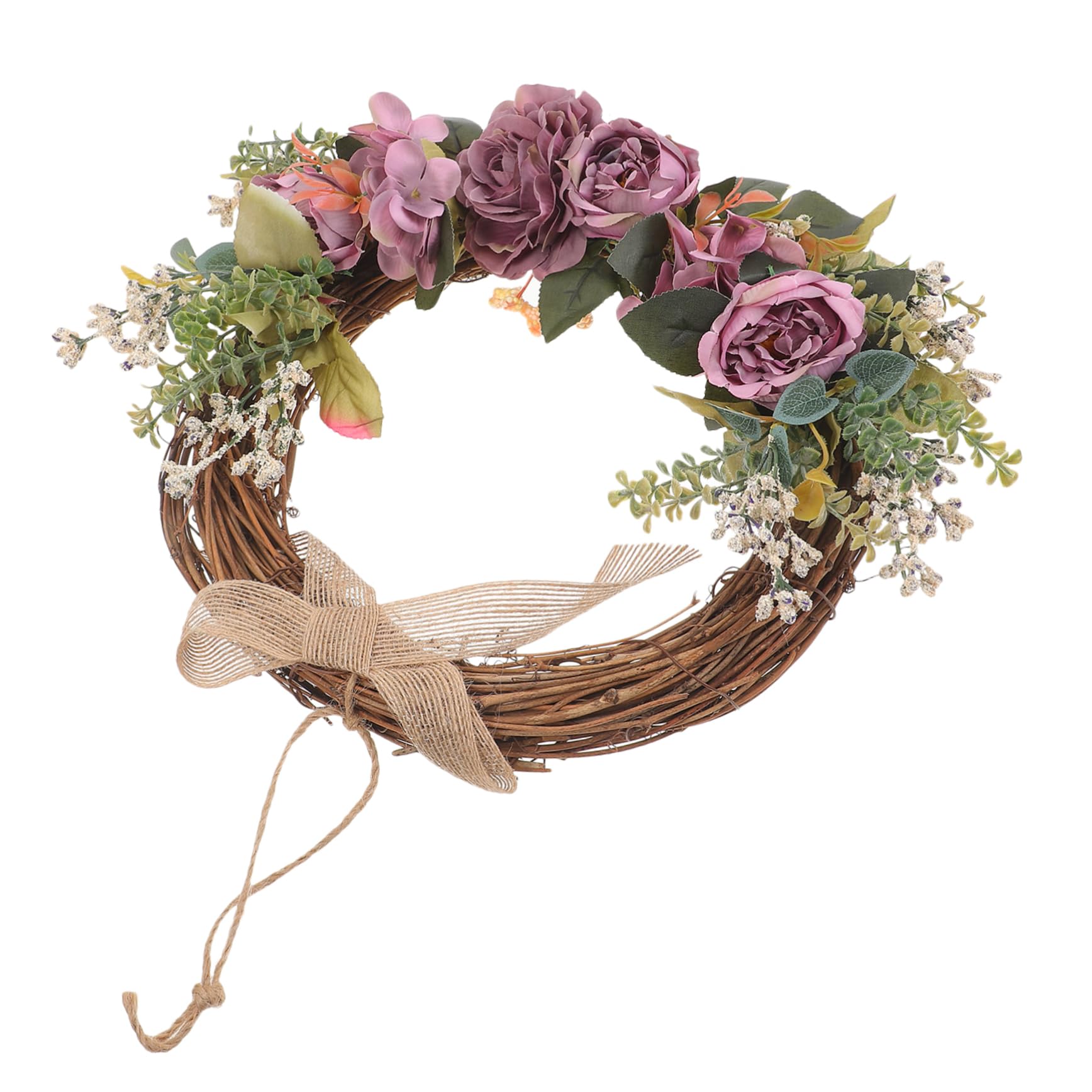 POPETPOP 2pezzi Ghirlanda Decorativa Stile Europeo Con Fiori Artificiali Di Peonia Decorazione Per Porta Festività e Matrimonio Realizzata Materiale Setosa Resistente e Durevole