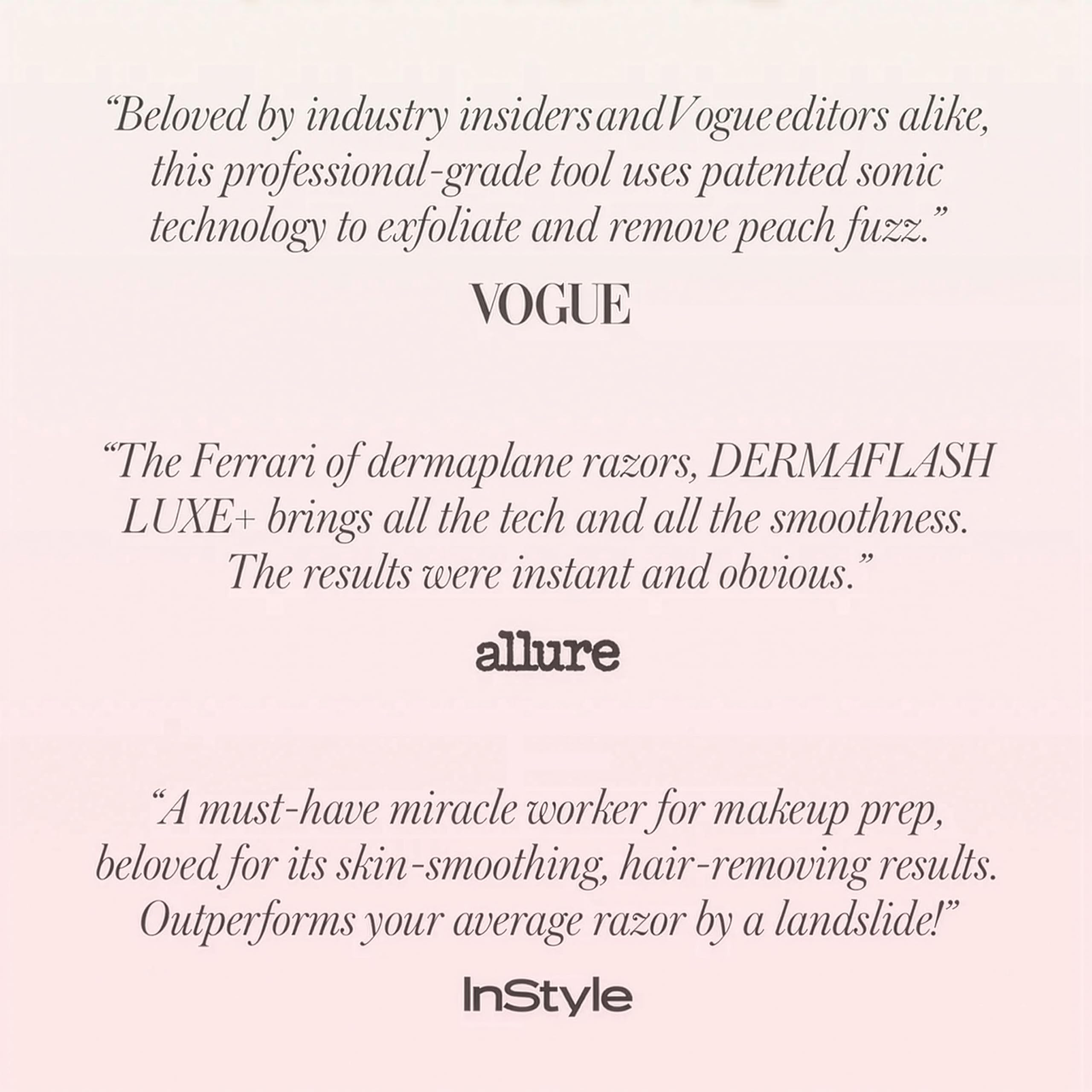 DERMAFLASH Dispositivo LUXE Plus, herramienta antienvejecimiento, exfoliación, depilación y dermaplaning con tecnología Sonic Edge y 4 semanas de tratamiento, rubor