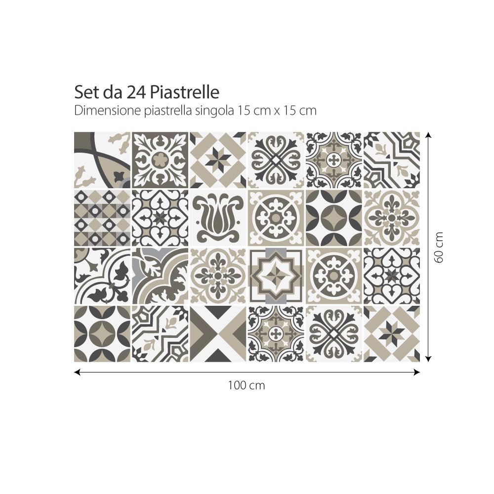Adesivi Per Piastrelle 24 Pezzi - Decorazione Autoadesiva Per Cucina E Bagno 15x30 Cm - Foto 3