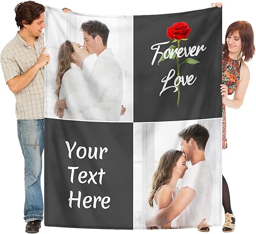 Manta personalizada con imágenes, regalos de cumpleaños personalizados para mamá, papá, pareja, novia, novio, esposa, marido