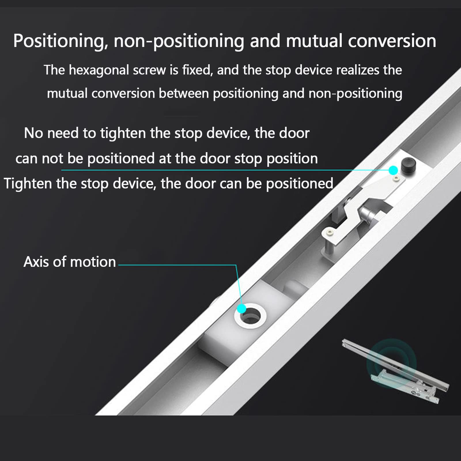 Cierrapuertas automático oculto, amortiguador hidráulico para puertas correderas, seguro contra incendios, diseño suave, ideal para uso doméstico y de oficina