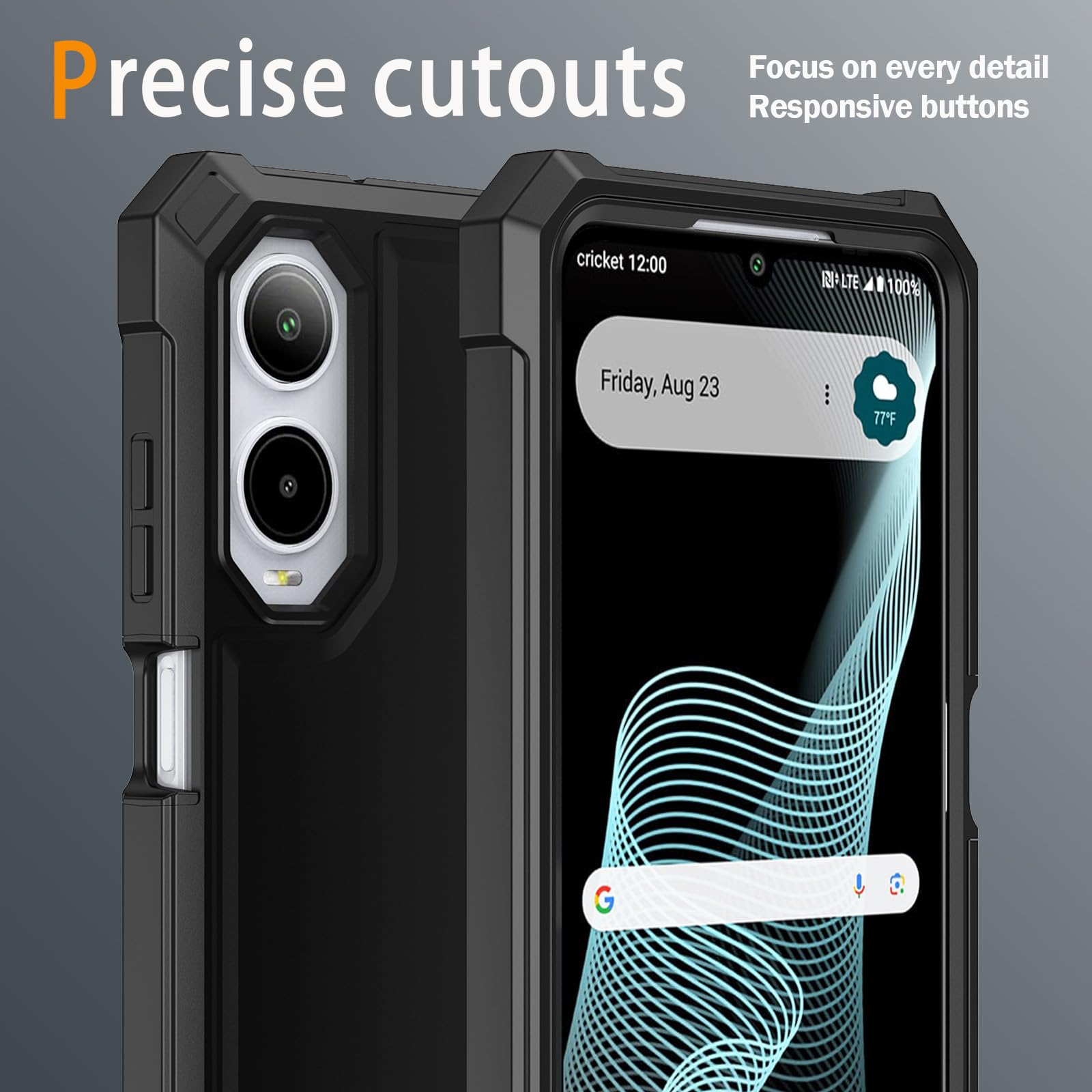 Amazon.com: Mocotto for Cricket Icon 6 Phone Case with Tempered Glass  Screen Protector,Slim Soft Silicone Full-Body Protective Cover (Cricket Icon  6, Black) : Cell Phones & Accessories