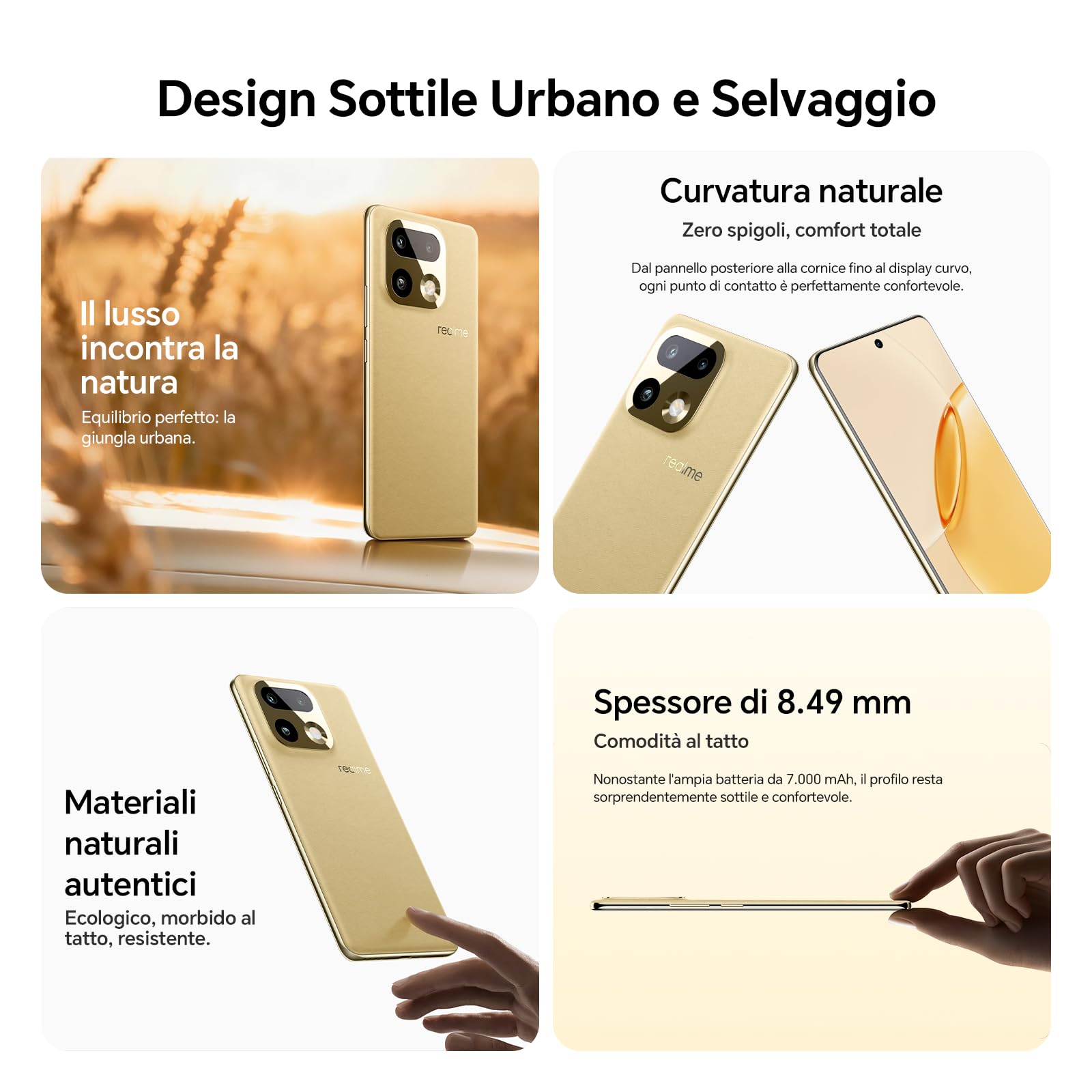 realme 16 Pro+ Smartphone 5G,8+256GB,Display AMOLED 6,8" 1,5K 144 Hz,Fotocamera Principale 200MP OIS & Obiettivo Teleobiettivo 3,5x,Batteria 7000mAh, IP68/IP69K (Master Grey, 256, GB, 8, GB)