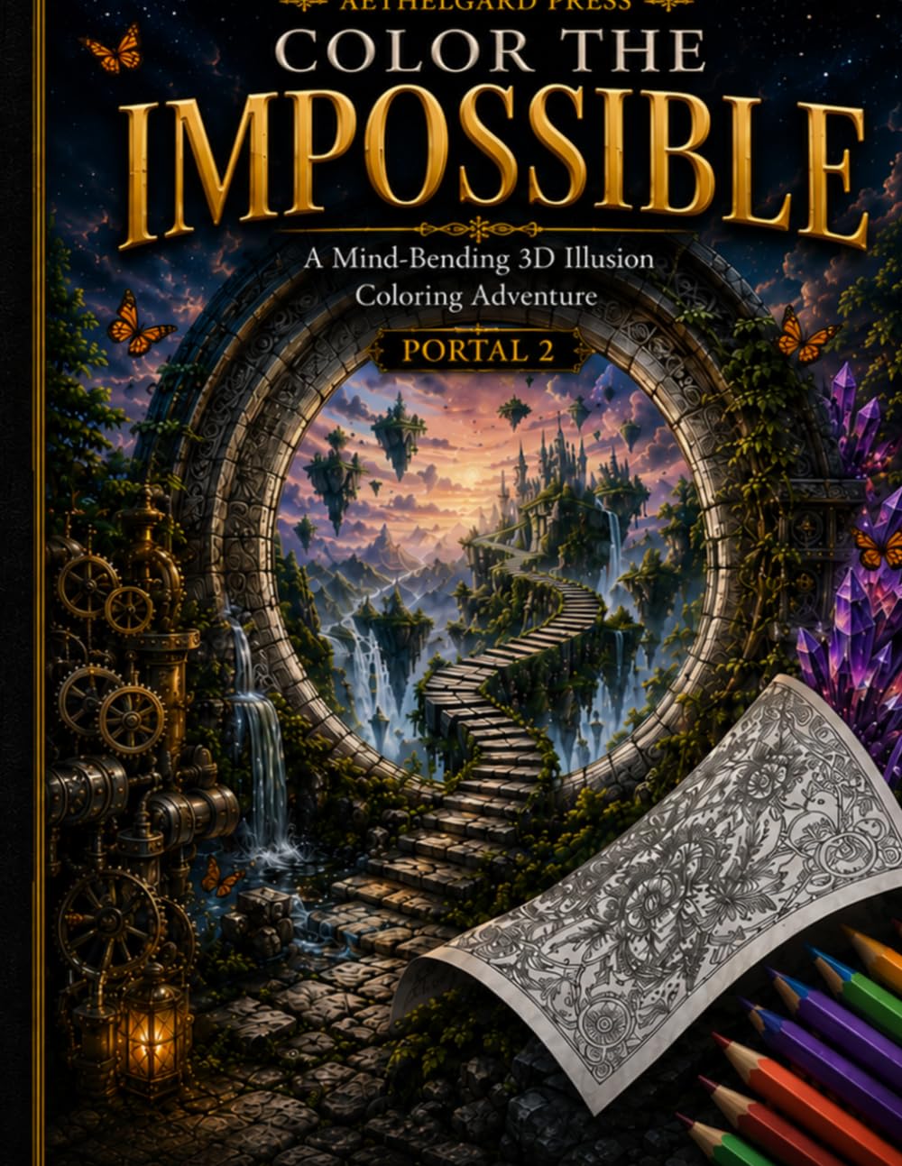 Color The Impossible: A Mind-Bending 3D Illusion Coloring Adventure (Aethelgard Coloring Champion Series - The Impossible Worlds)